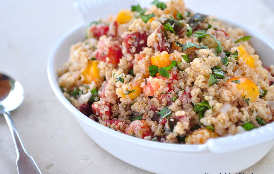 Heirloom Tomato Basil Quinoa Salad Nourishing Meals®